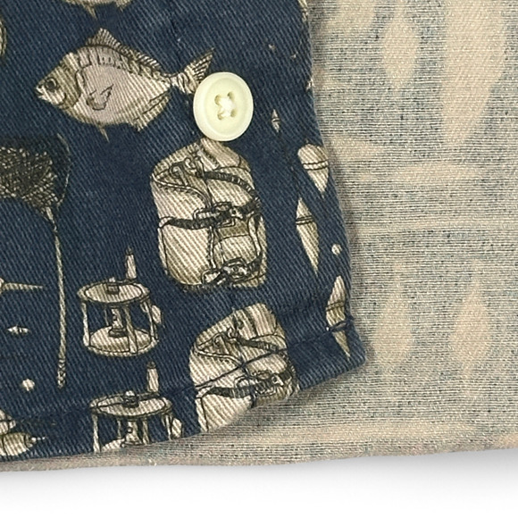 Woolrich Shirt Adult EXTRA LARGE Blue Fishing Tackle Reel Rugged Outdoor Wear - Picture 8 of 10